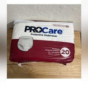 Procare _~ Protective Underwear ~ Pack Of 20 ~  Size Medium 34" - 46"